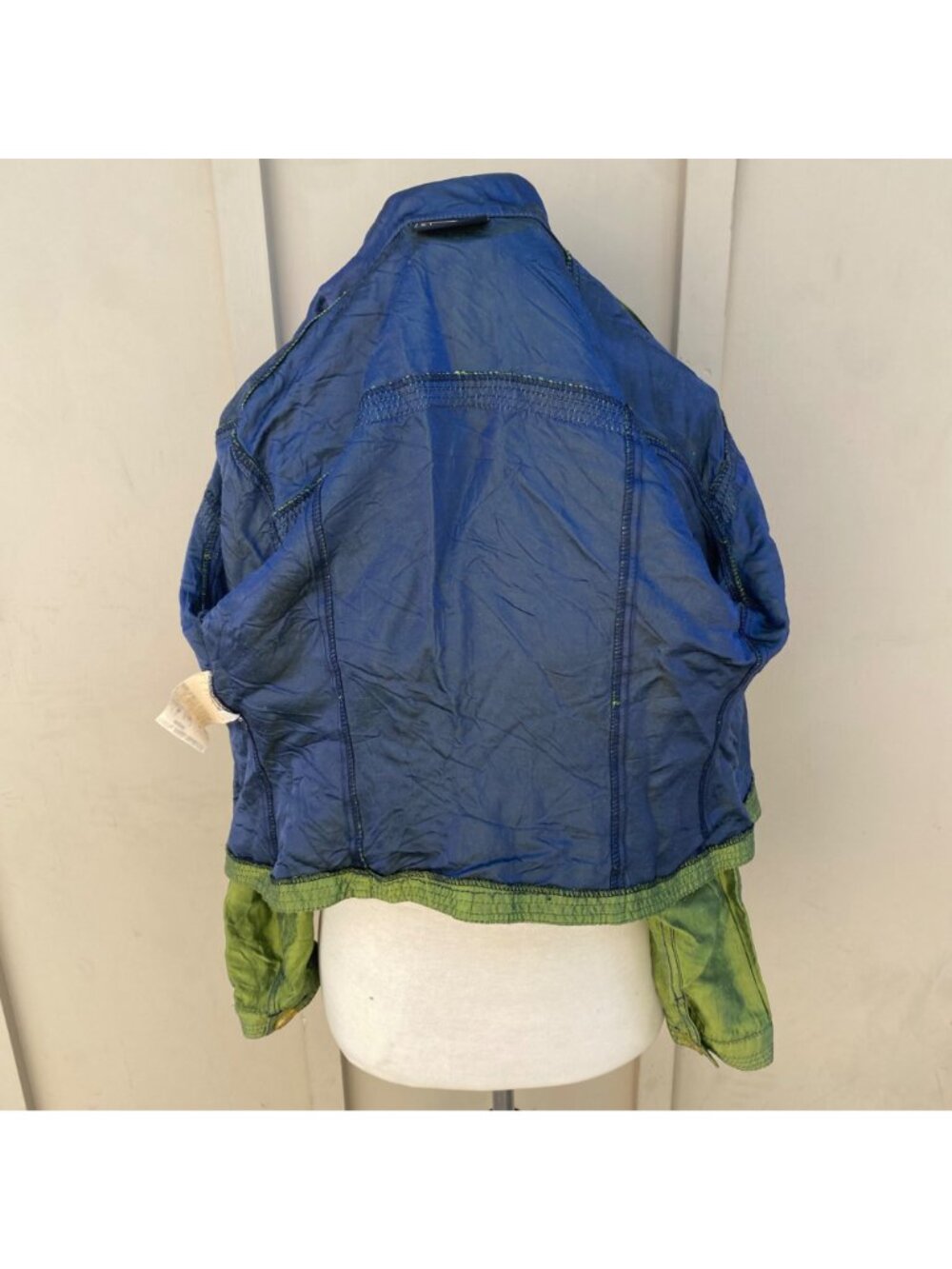 Fendi Vintage 90s 2000s Y2K Button-Down Jacket Green Metallic - Picture 13 of 13